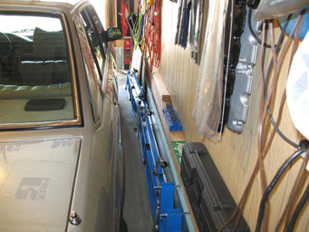 EZcarlift™ can be stored along your garage wall