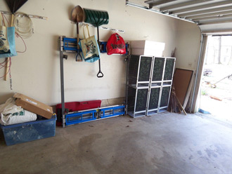 EZcarlift™ can be stored along your garage wall