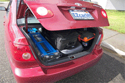 EZcarlift™ can be transported in the trunk of a car