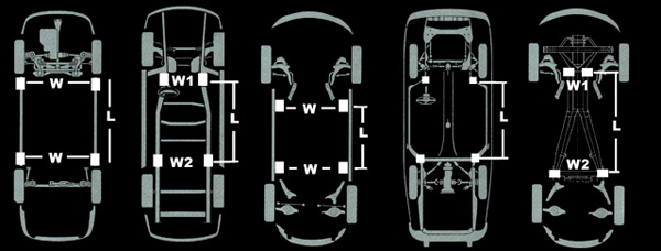 EZcarlift™ can be adapted to lift all makes and models of vehicles using the appropriate cross spacer kits